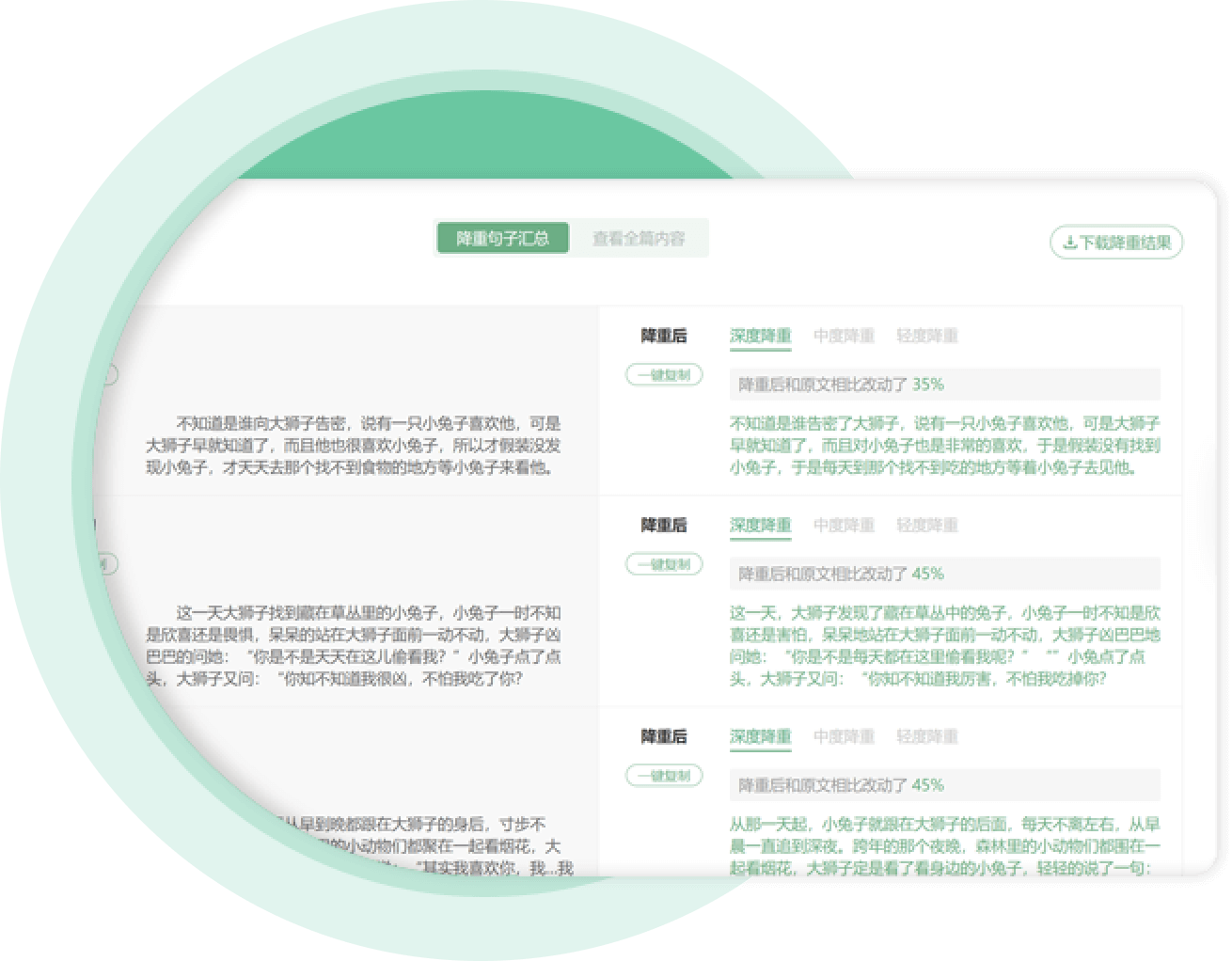 智能降重+降AIGC系統